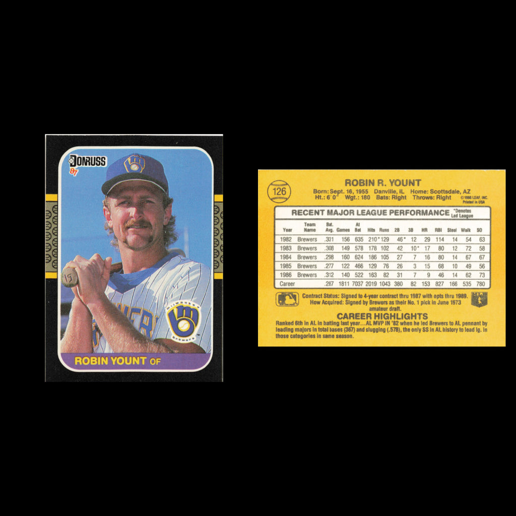 Robin Yount Lot 9 Baseball Cards 1983 Fleer Milwaukee Brewers Set Collection MLB