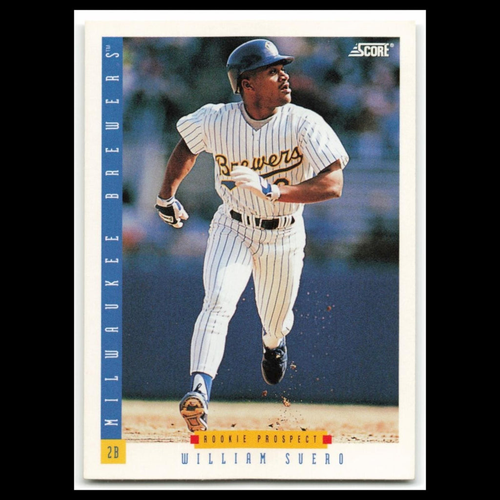 William Suero Rookie #258 1993 Score Milwaukee Brewers Baseball Card MLB NM