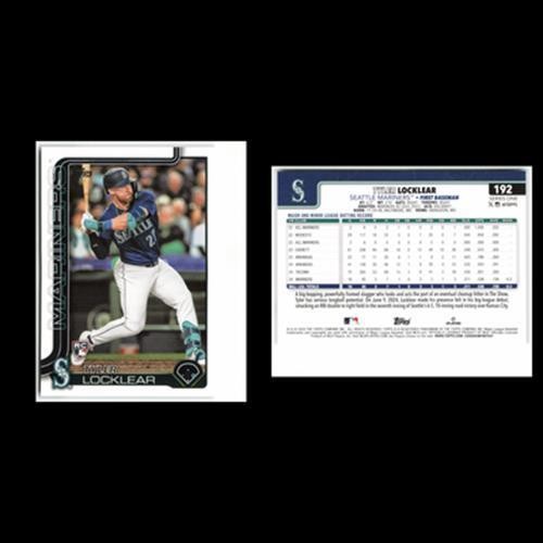 Tyler Locklear Rookie #192 2025 Topps Seattle Mariners Baseball Card MLB NM
