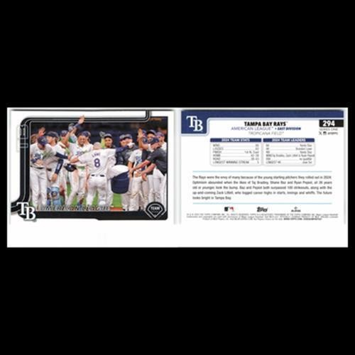 Tampa Bay Rays #294 2025 Topps Tampa Bay Rays Baseball Card MLB NM
