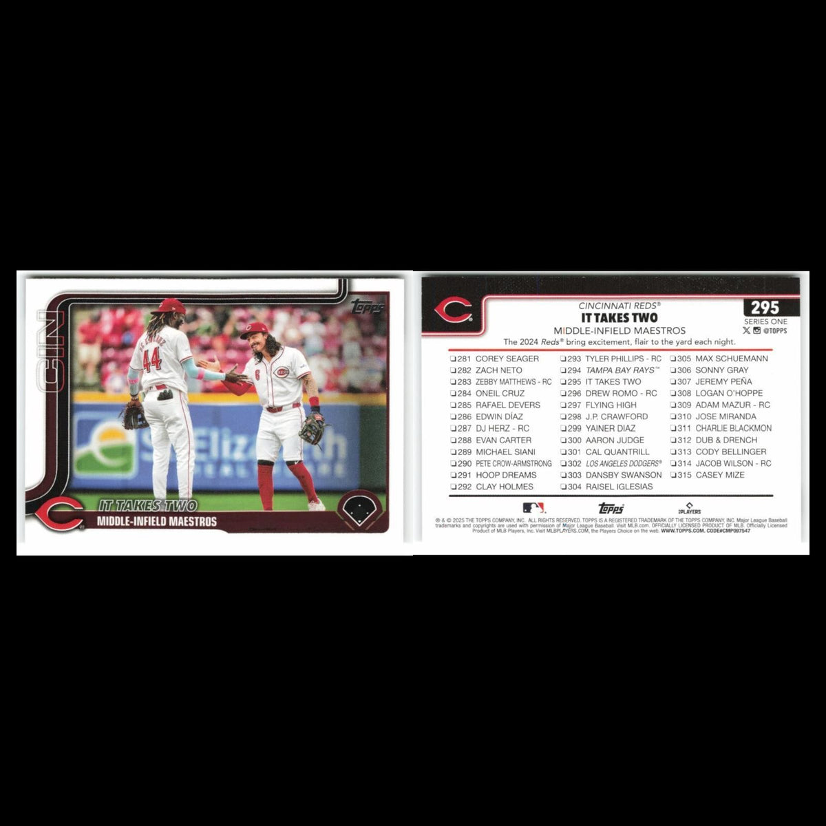 It Takes Two (Elly De La Cruz / Jonathan India) #295 2023 Topps Cincinnati Reds