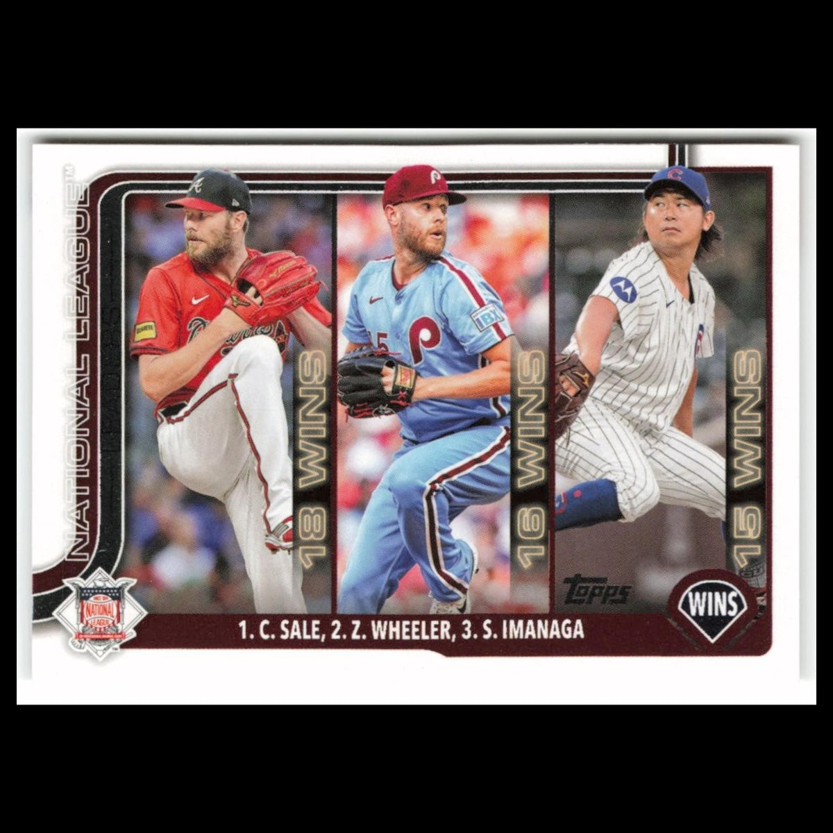 National League Leaders Wins (Chris Sale / Zack Wheeler / Shota Imanaga) #234 NM