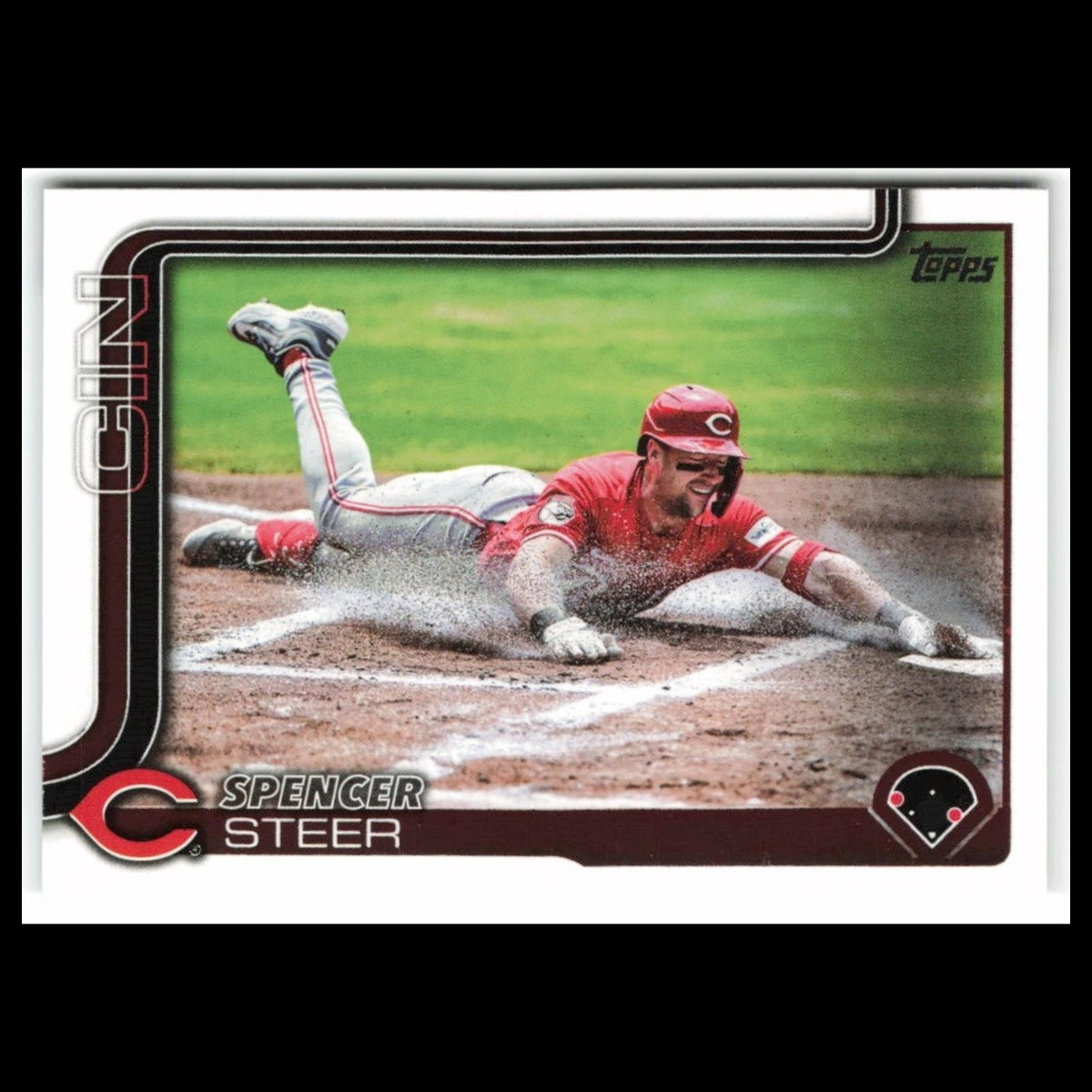 Spencer Steer #37 2025 Topps Cincinnati Reds Baseball Card MLB NM