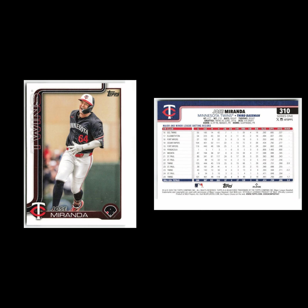Jose Miranda #310 2025 Topps Minnesota Twins Baseball Card MLB NM