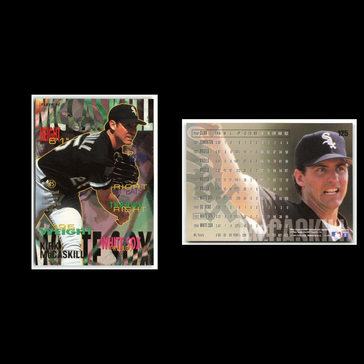 Kirk McCaskill #125 1995 Fleer Chicago White Sox Baseball Card MLB NM