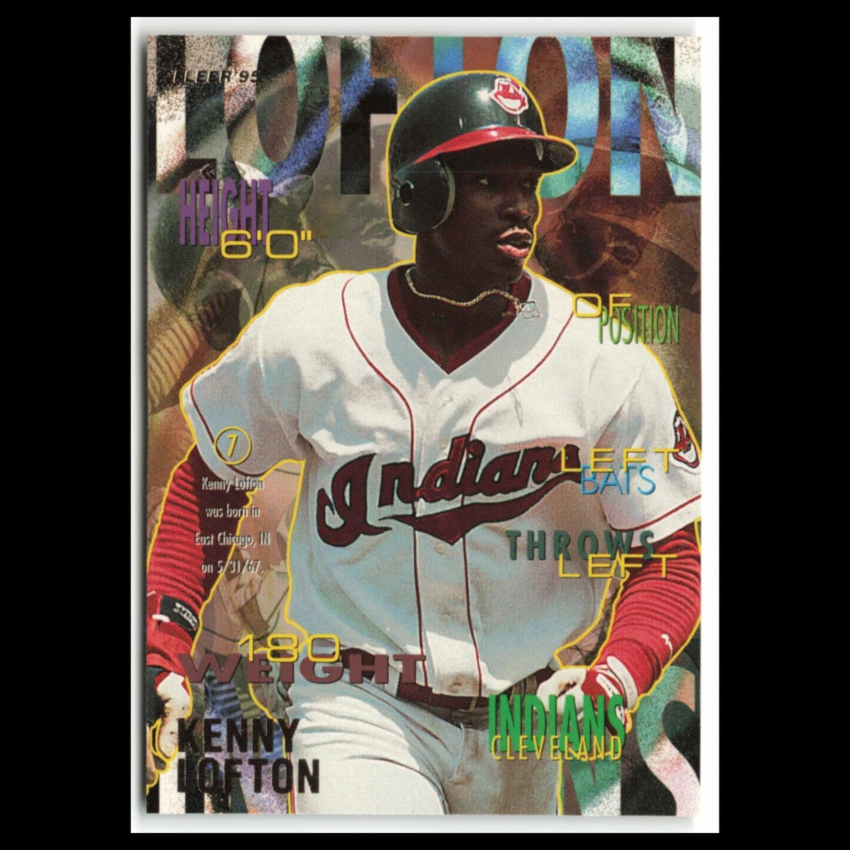 Kenny Lofton #137 1995 Fleer Cleveland Indians Baseball Card MLB NM