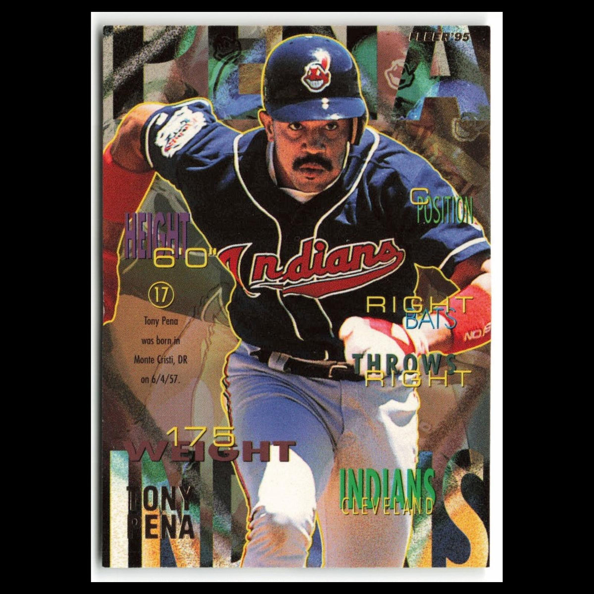 Tony Pena #143 1995 Fleer Cleveland Indians Baseball Card MLB NM