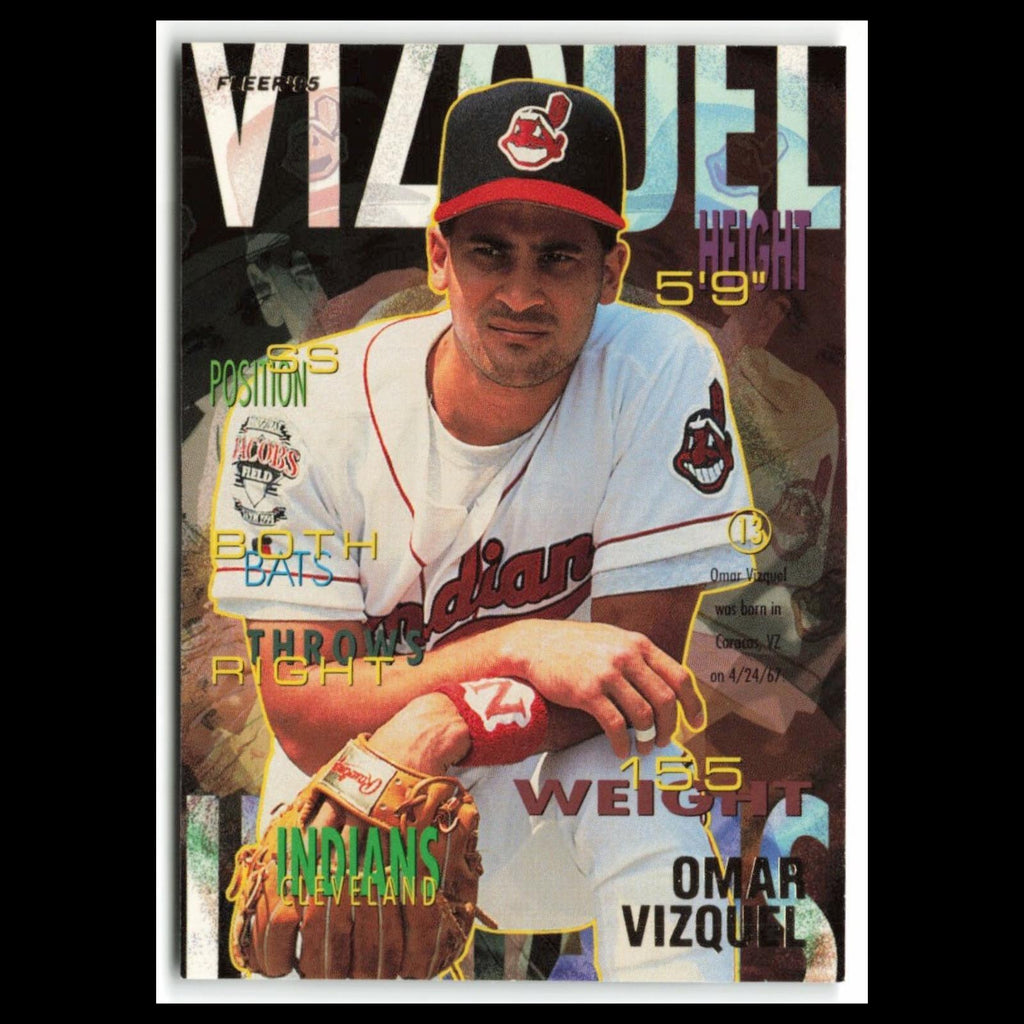 Omar Vizquel #150 1995 Fleer Cleveland Indians Baseball Card MLB NM