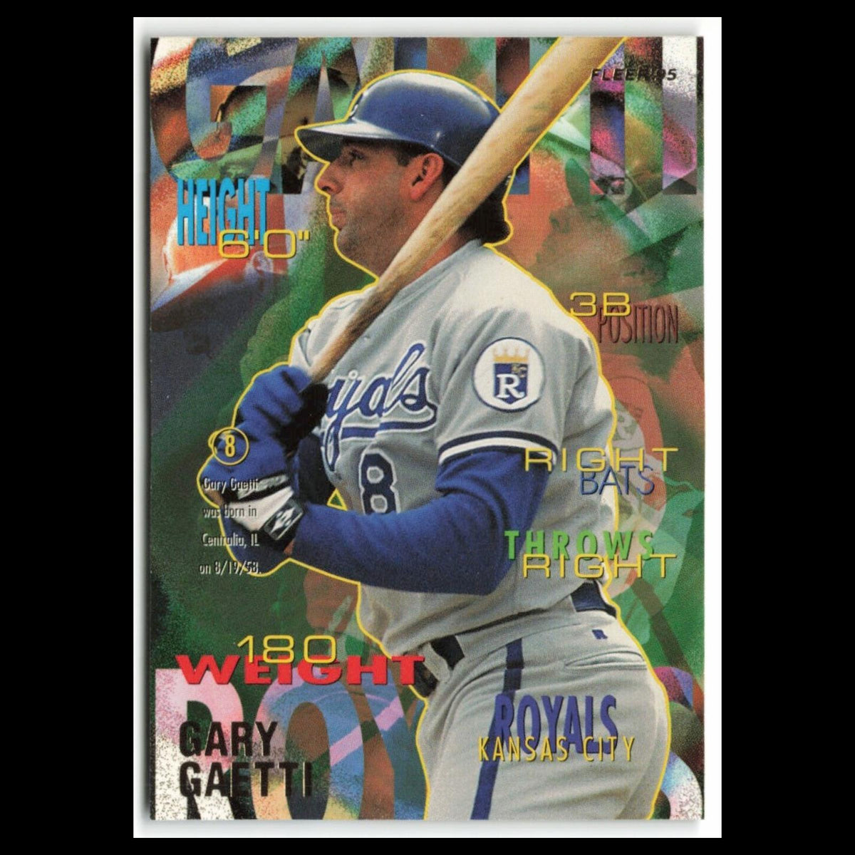 Gary Gaetti #156 1995 Fleer Kansas City Royals Baseball Card MLB NM