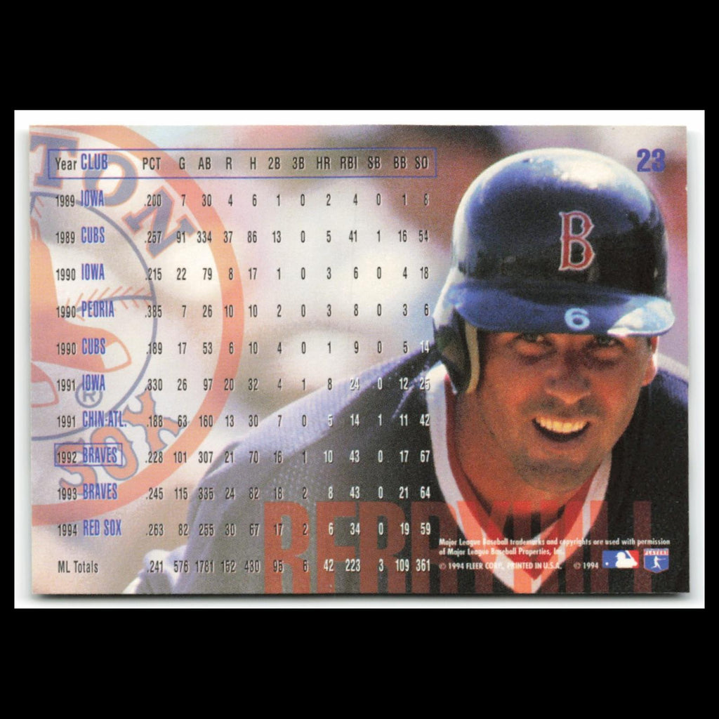 Damon Berryhill #23 1995 Fleer Boston Red Sox Baseball Card MLB NM