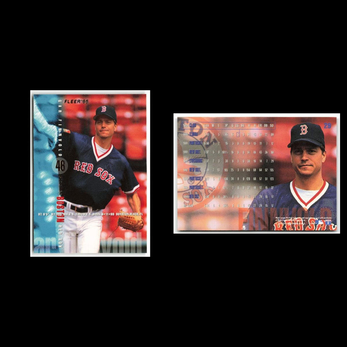Gar Finnvold #29 1995 Fleer Boston Red Sox Baseball Card MLB NM