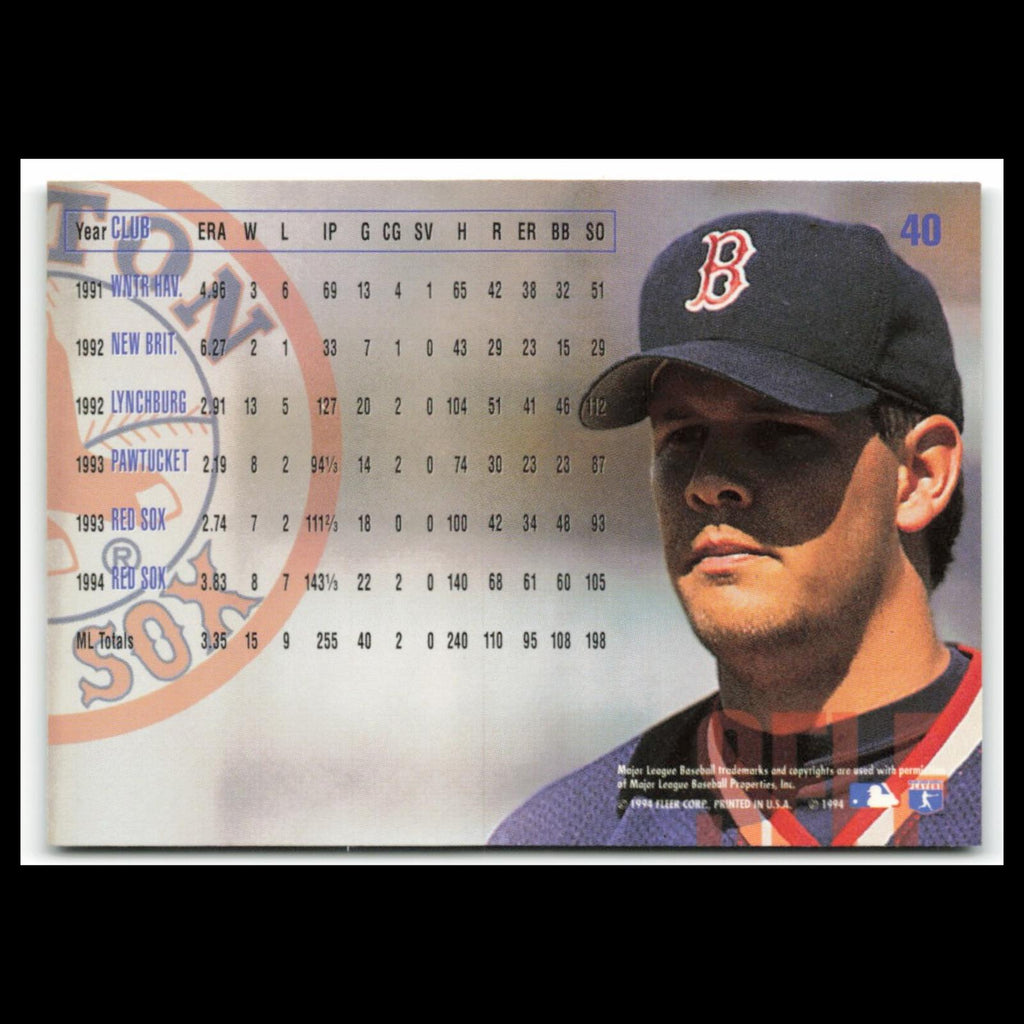 Aaron Sele #40 1995 Fleer Boston Red Sox Baseball Card MLB NM