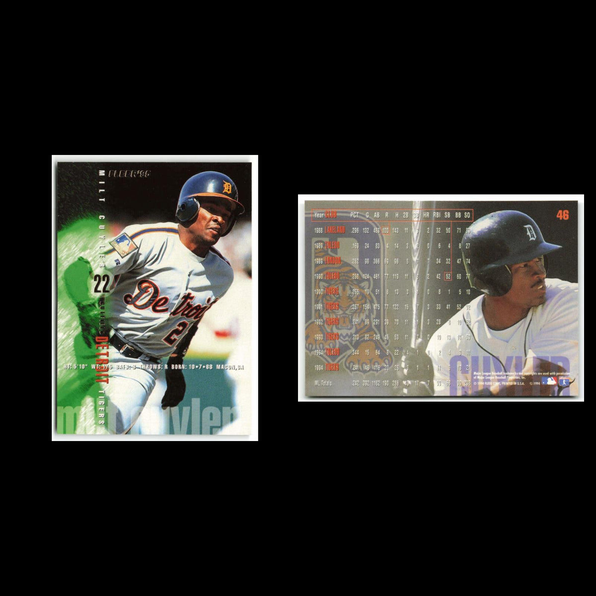 Milt Cuyler #46 1995 Fleer Detroit Tigers Baseball Card MLB NM