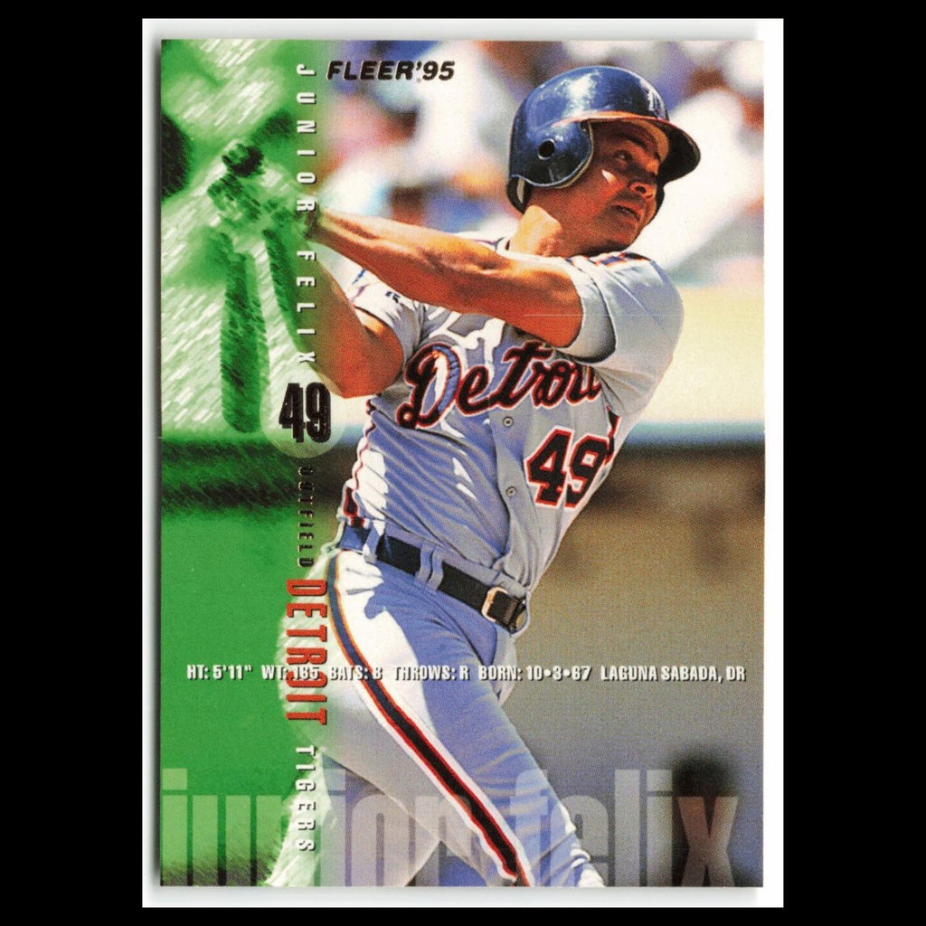 Junior Felix #49 1995 Fleer Detroit Tigers Baseball Card MLB NM