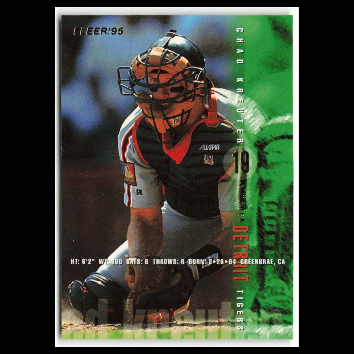 Chad Kreuter #57 1995 Fleer Detroit Tigers Baseball Card MLB NM
