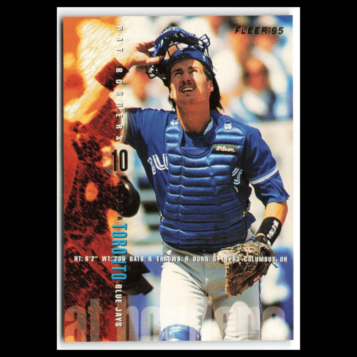 Pat Borders #88 1995 Fleer Toronto Blue Jays Baseball Card MLB NM