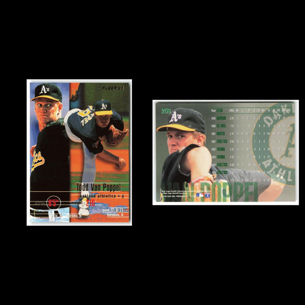 Todd Van Poppel #256 1995 Fleer Oakland Athletics Baseball Card MLB NM