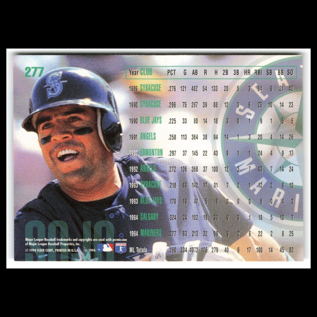 Luis Sojo #277 1995 Fleer Seattle Mariners Baseball Card MLB NM