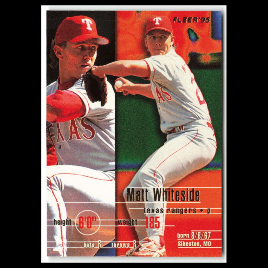 Matt Whiteside #298 1995 Fleer Texas Rangers Baseball Card MLB NM