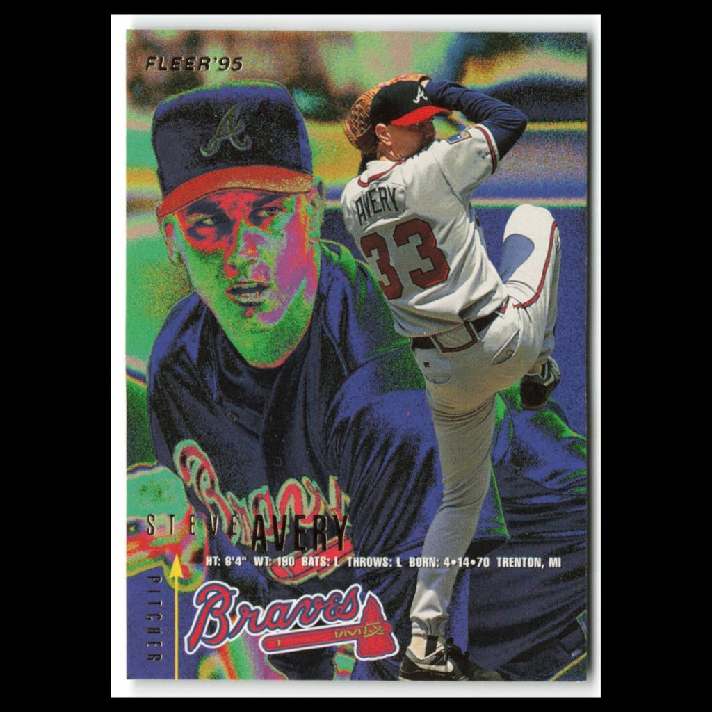 Steve Avery #299 1995 Fleer Atlanta Braves Baseball Card MLB NM