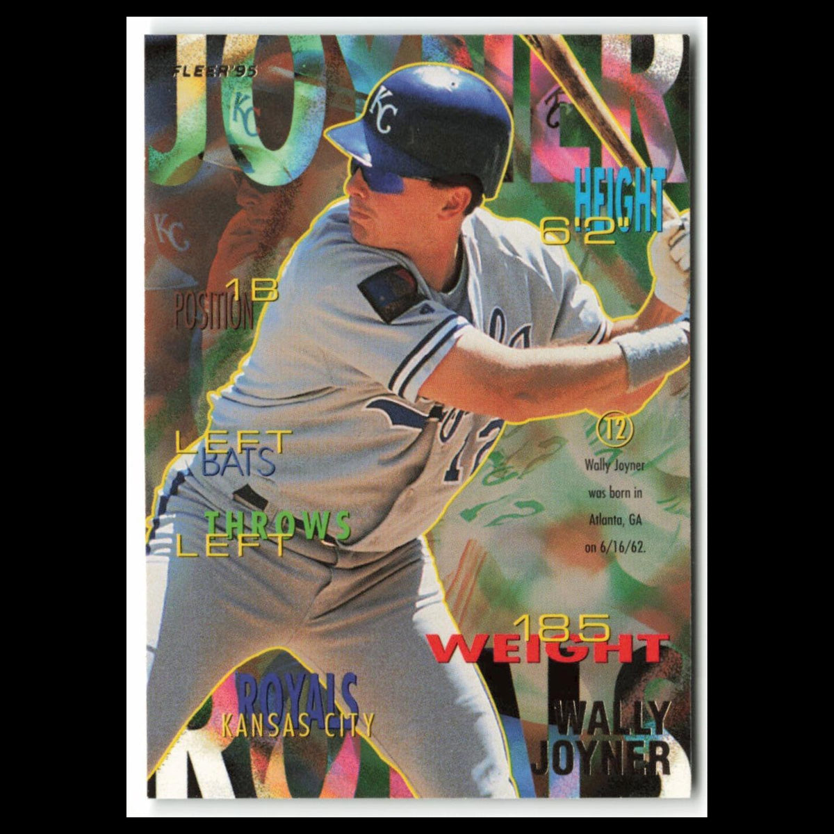 Wally Joyner #163 1995 Fleer Kansas City Royals Baseball Card MLB NM