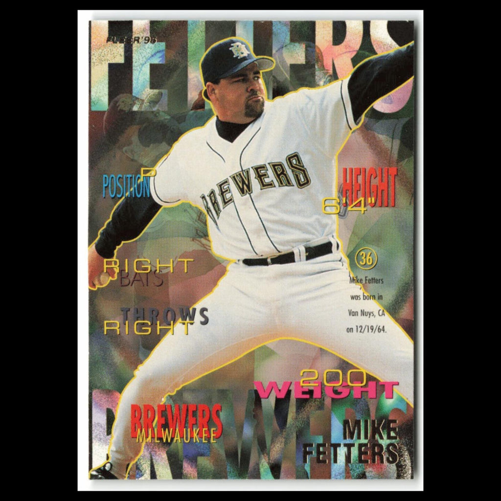 Mike Fetters #178 1995 Fleer Milwaukee Brewers Baseball Card MLB NM