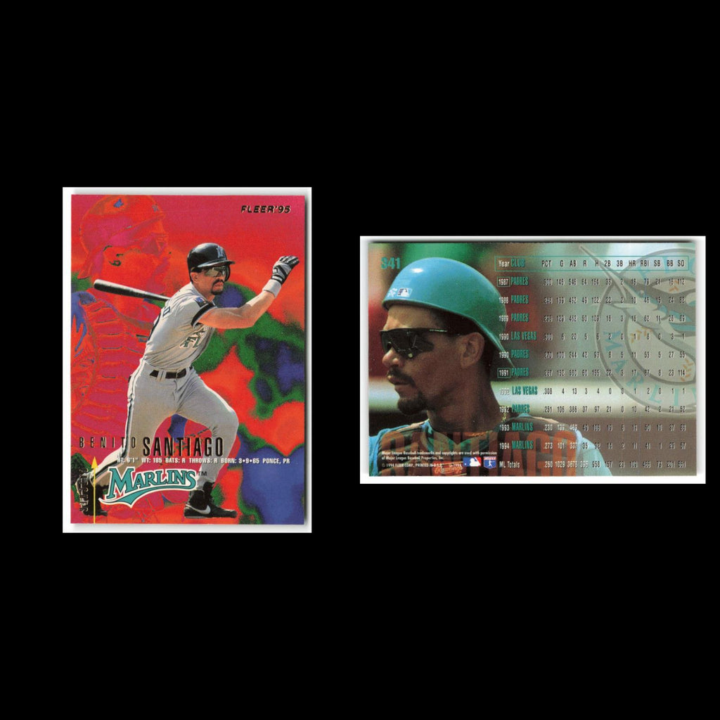 Benito Santiago #341 1995 Fleer Florida Marlins Baseball Card MLB NM