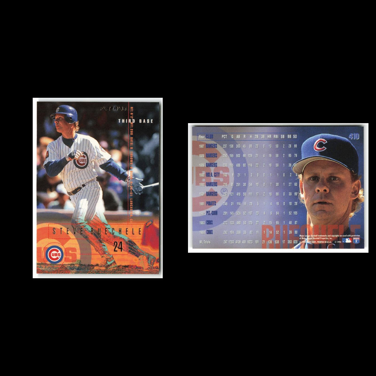 Steve Buechele #410 1995 Fleer Chicago Cubs Baseball Card MLB NM