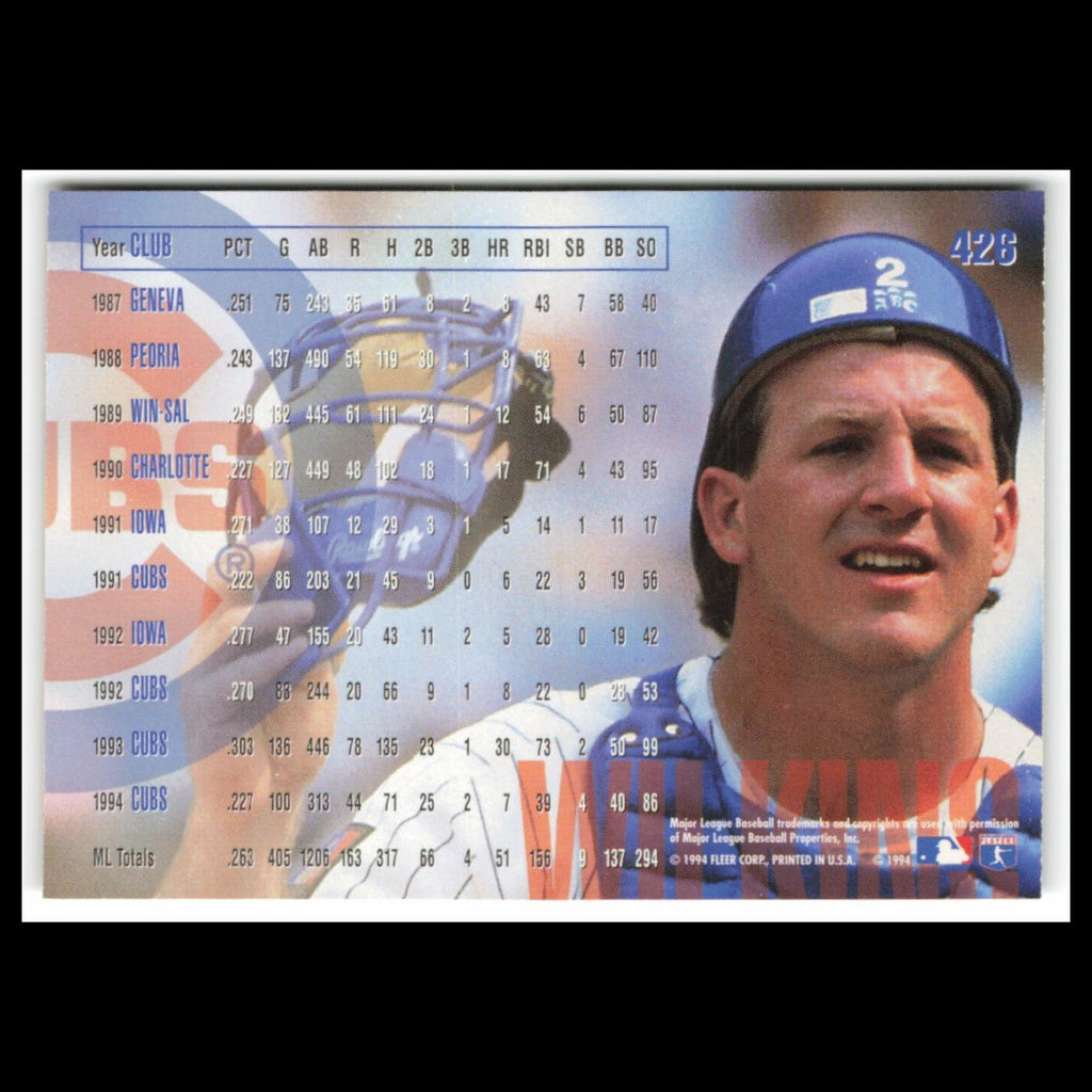 Rick Wilkins #426 1995 Fleer Chicago Cubs Baseball Card MLB NM
