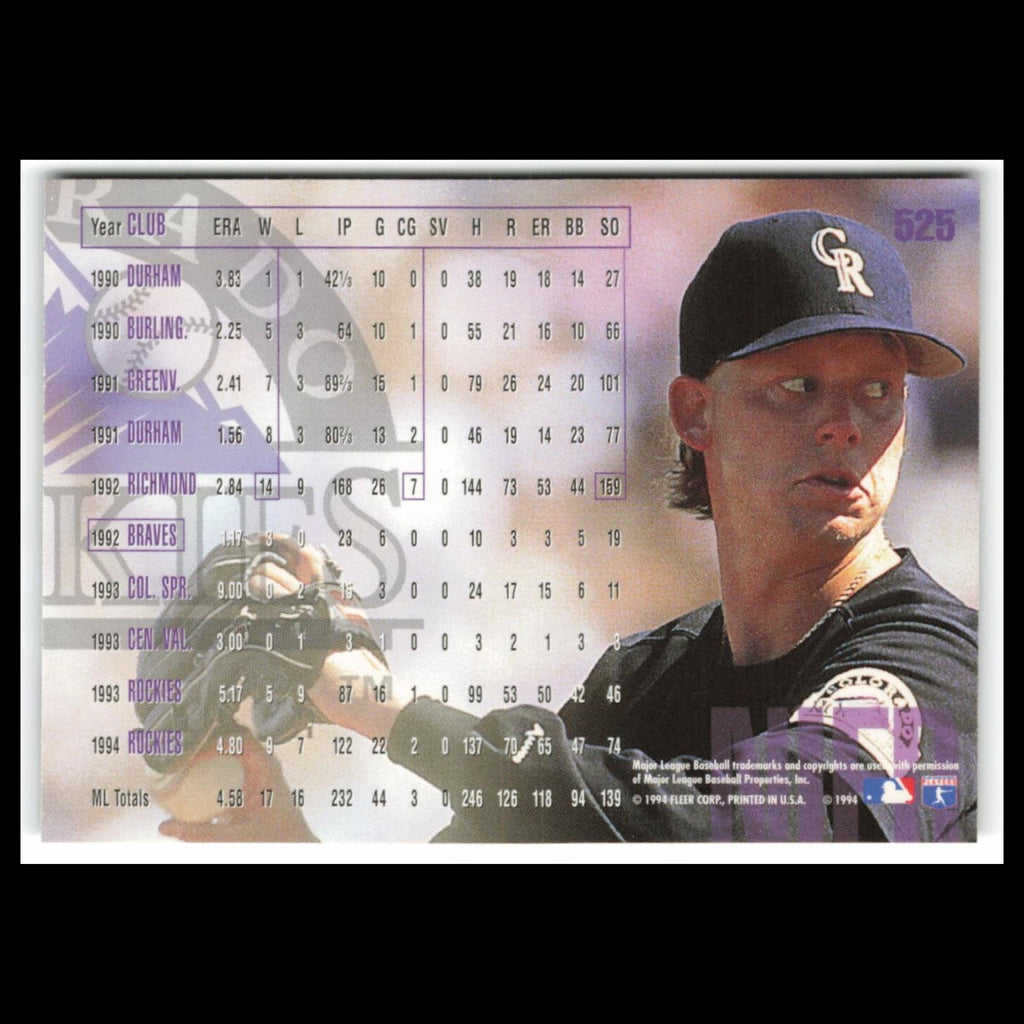 David Nied #525 1995 Fleer Colorado Rockies Baseball Card MLB NM