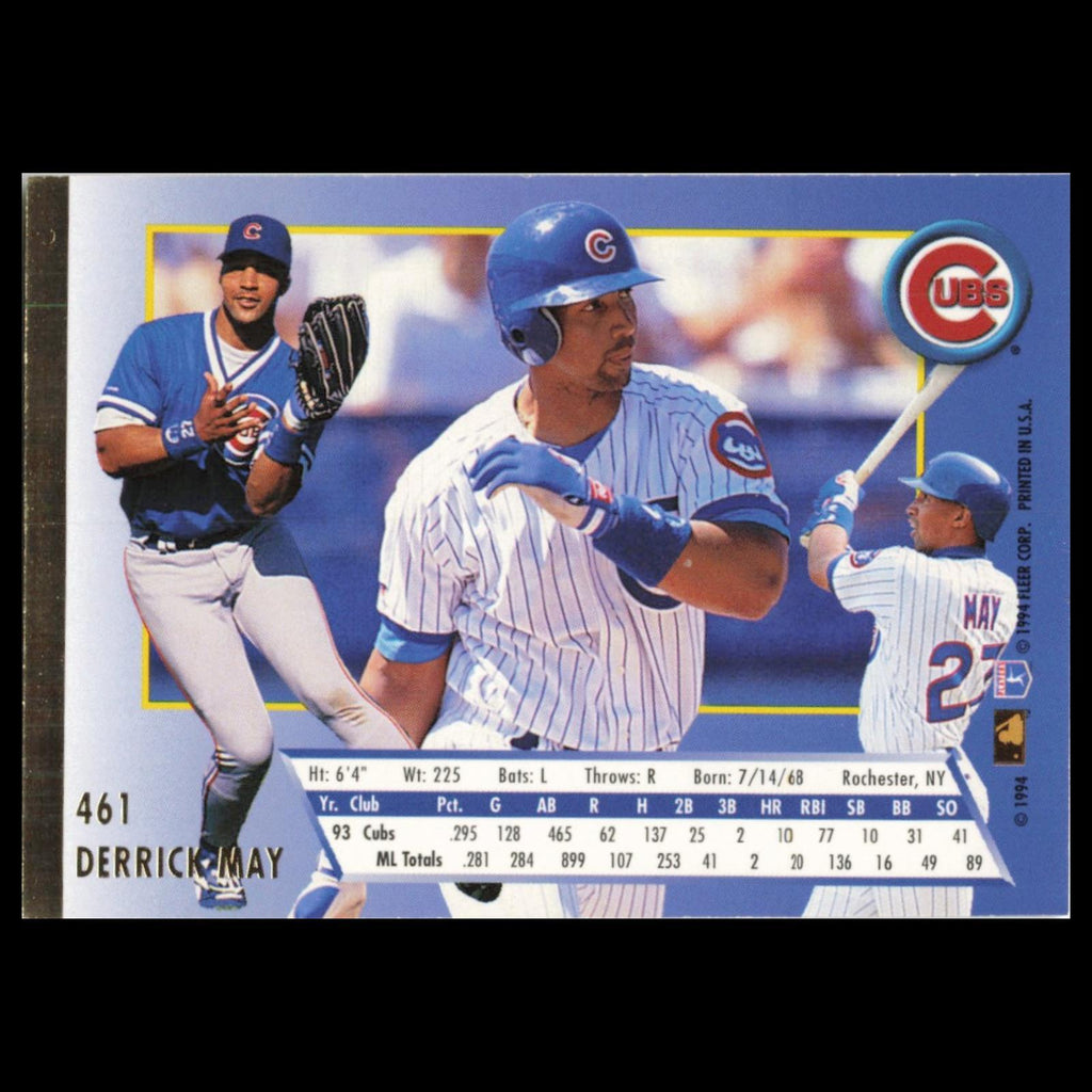 Derrick May #461 1994 Fleer Ultra Chicago Cubs Baseball Card MLB NM