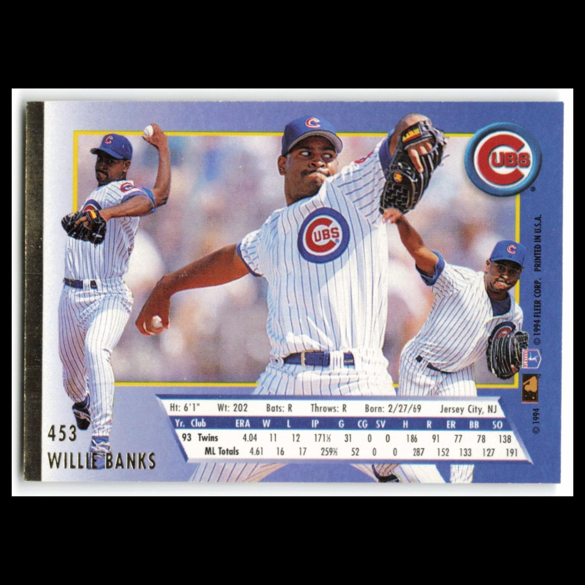 Willie Banks #453 1994 Fleer Ultra Chicago Cubs Baseball Card MLB NM