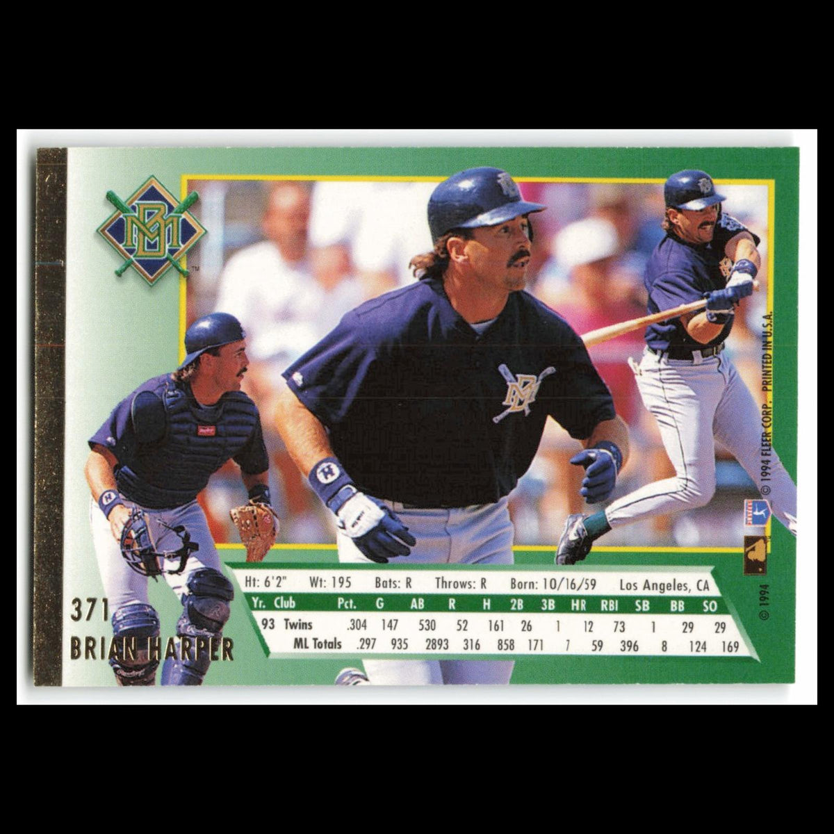 Brian Harper #371 1994 Fleer Ultra Milwaukee Brewers Baseball Card MLB NM