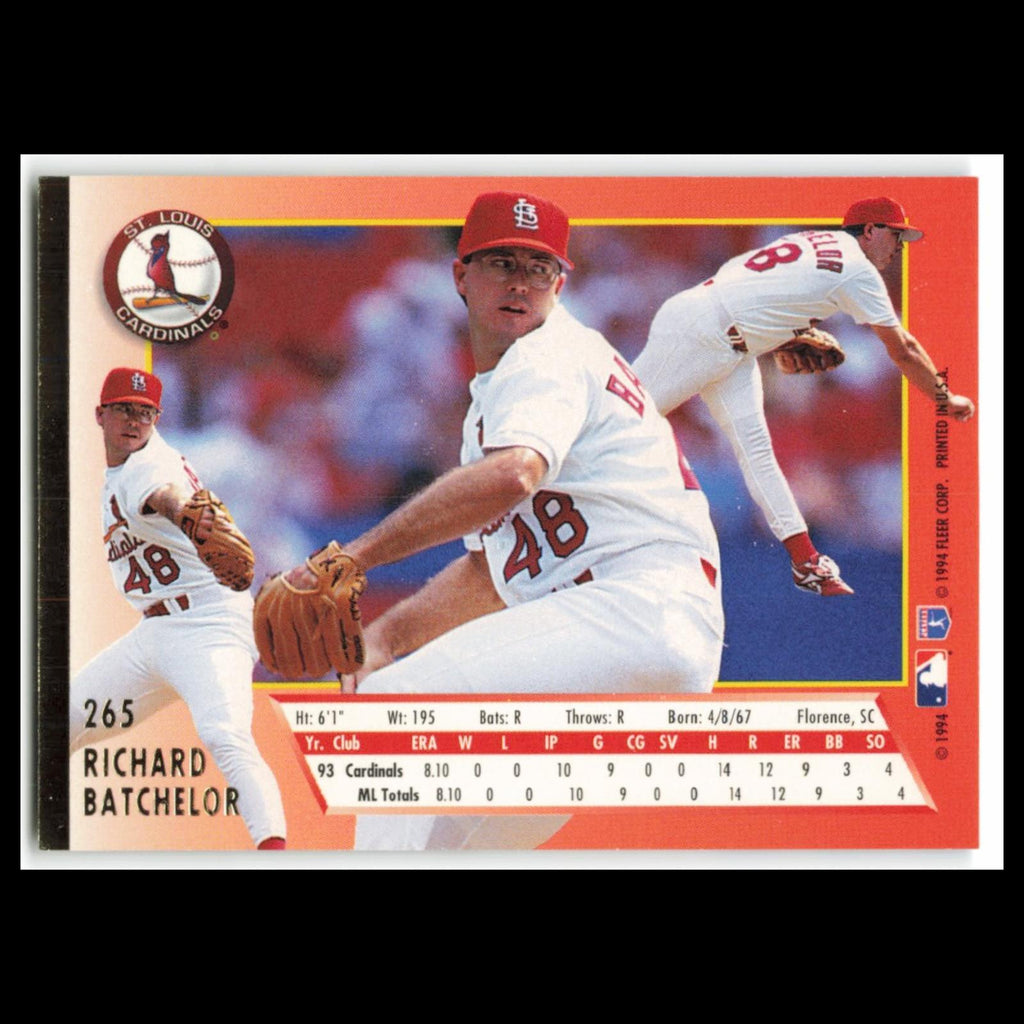 Richard Batchelor #265 1994 Fleer Ultra St. Louis Cardinals Baseball Card MLB NM