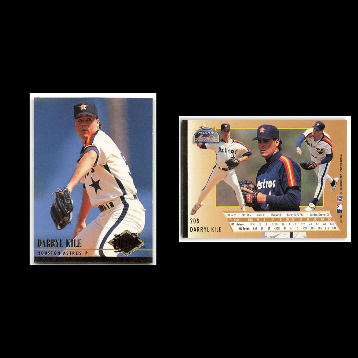 Darryl Kile #208 1994 Fleer Ultra Houston Astros Baseball Card MLB NM