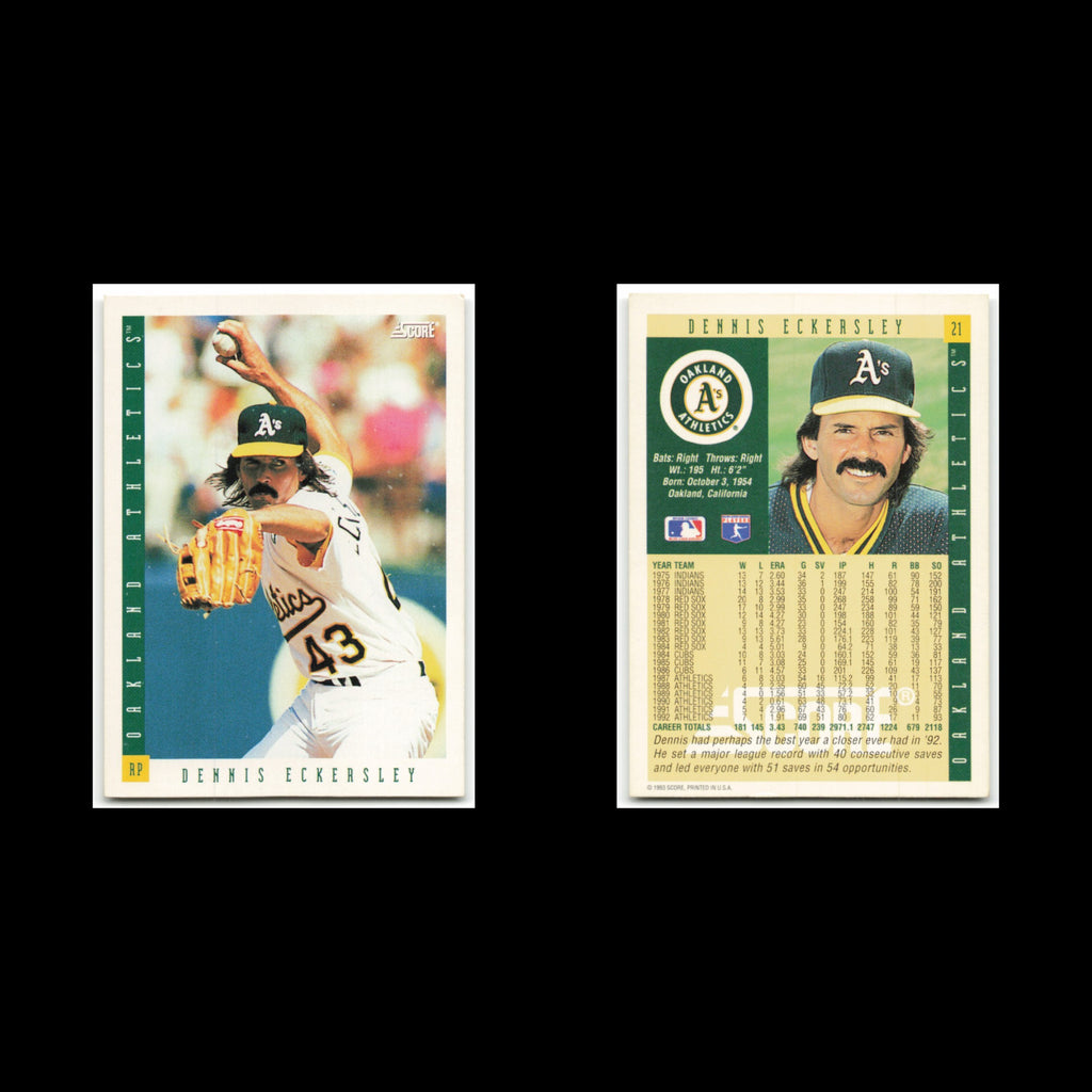Oakland Athletics Lot 4 Baseball Cards Donruss Dave Henderson NM Baseball MLB