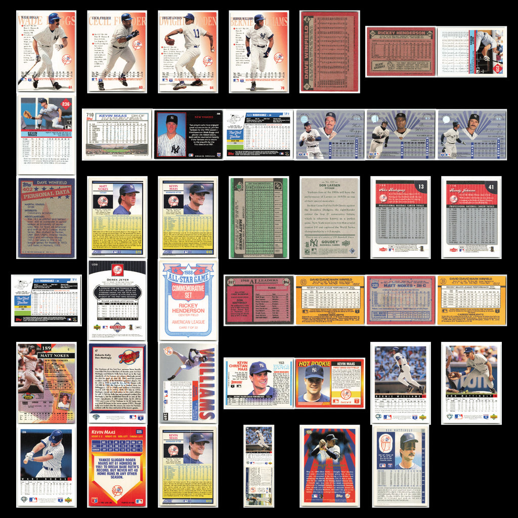 New York Yankees Lot 41 Baseball Cards Circa Wade Boggs NM Baseball MLB