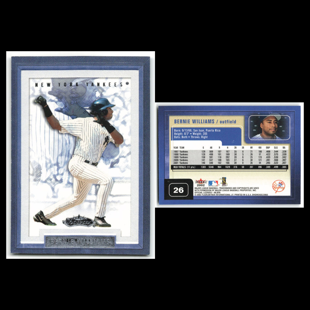 New York Yankees Lot 5 Baseball Cards Fleer Showcase Bernie Williams NM Baseball