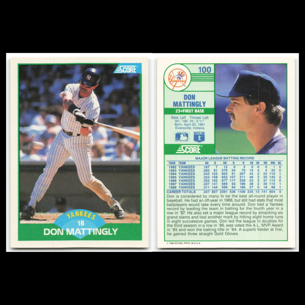 New York Yankees Lot 5 Baseball Cards Score Matt Nokes NM Baseball MLB