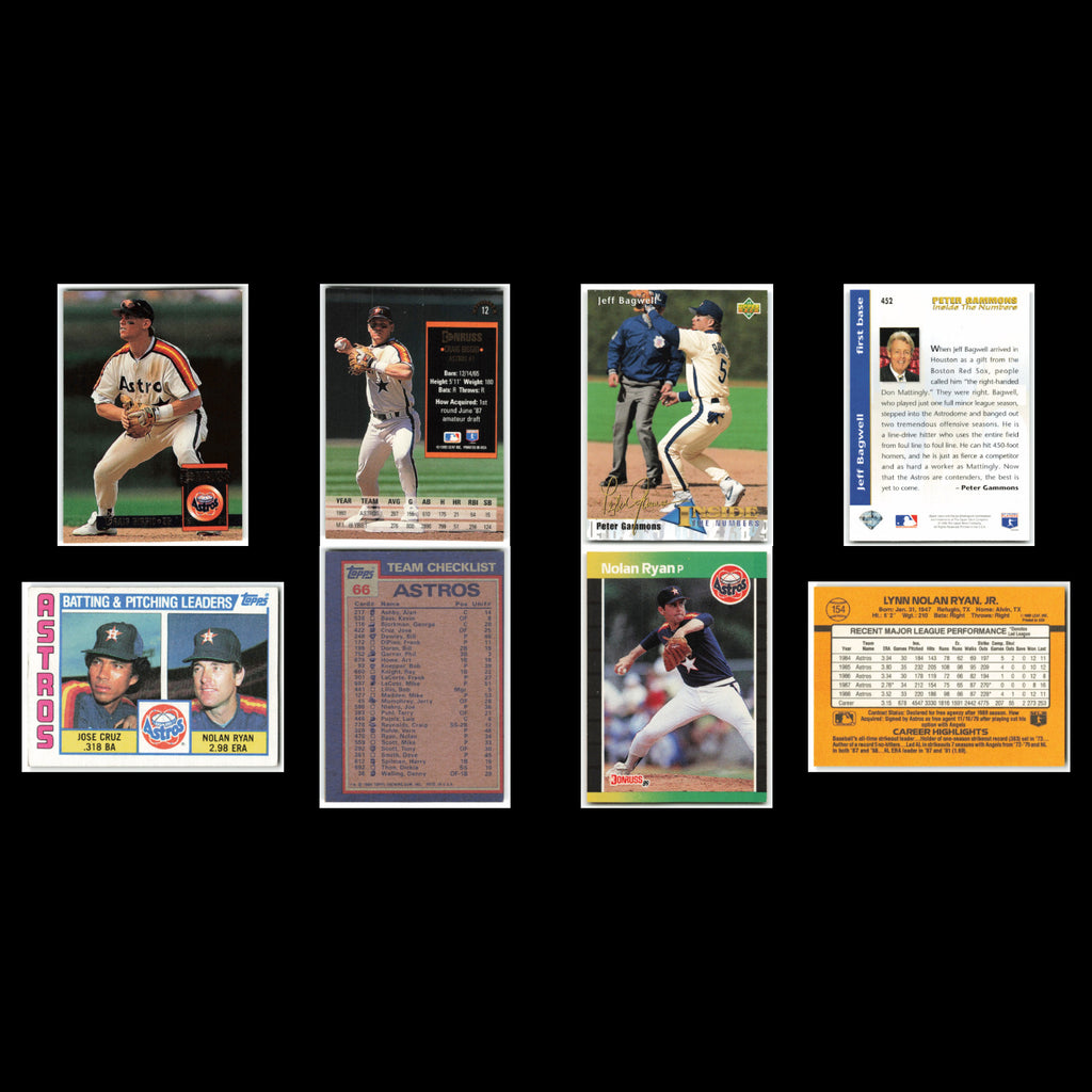 Houston Astros Lot 25 Baseball Cards Circa Jeff Bagwell NM Baseball MLB