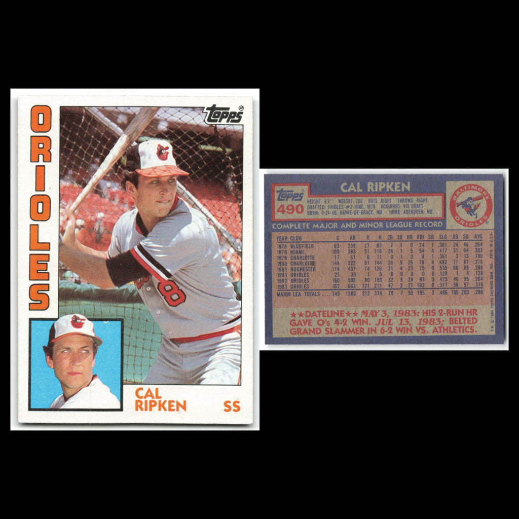 1984 Topps Lot 6 Baseball Cards Ripken Carlton HOF Stars