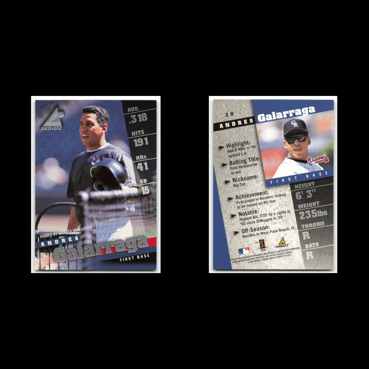 Lot 9 Baseball Cards Atlanta Braves Set NM