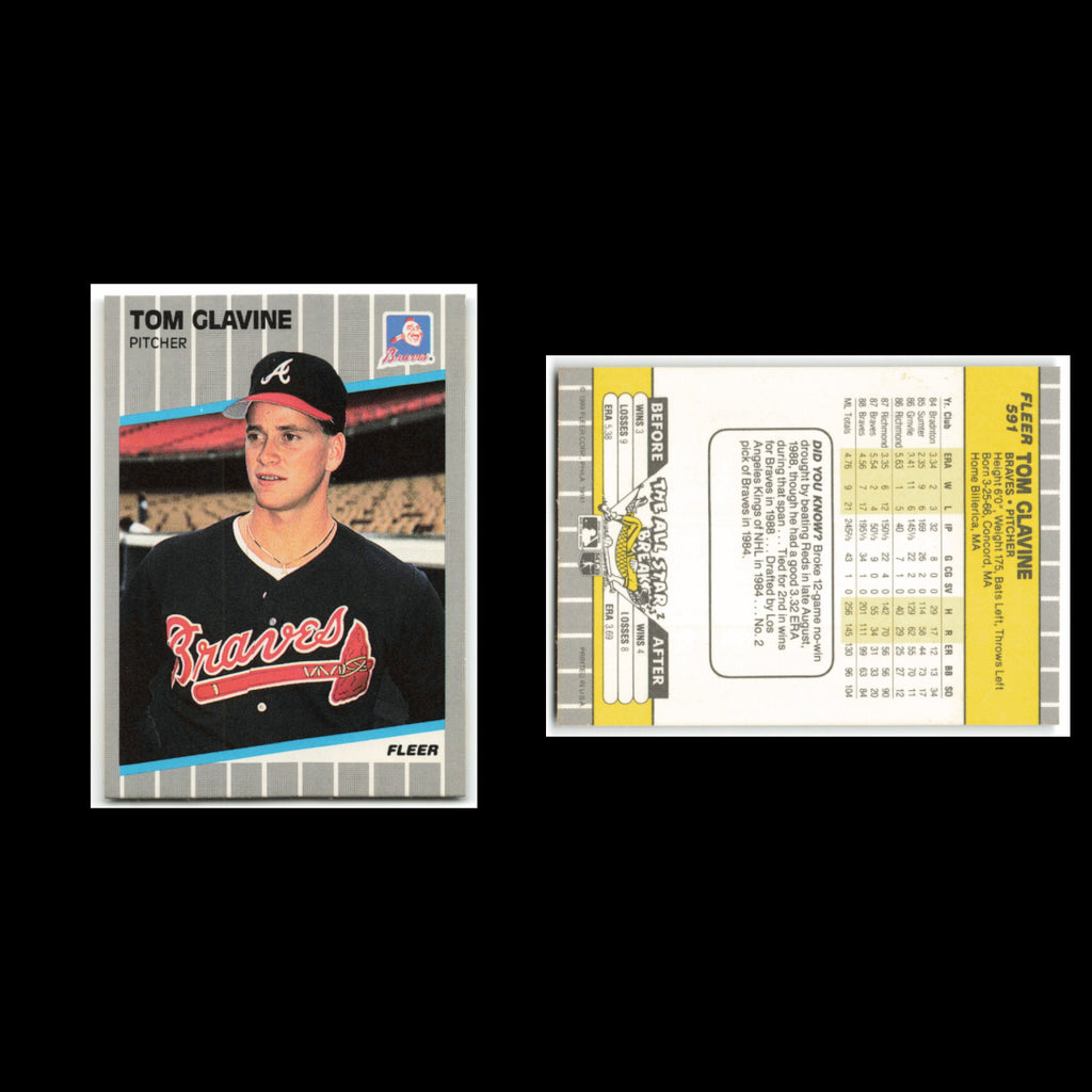 Lot 9 Baseball Cards Atlanta Braves Set NM
