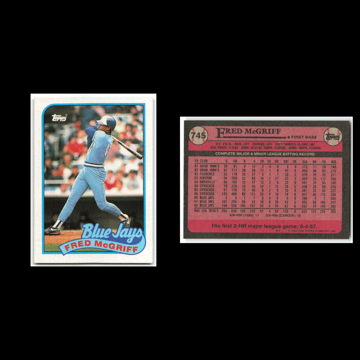 Toronto Blue Jays Lot 15 Baseball Cards Topps Cecil Fielder NM Baseball MLB