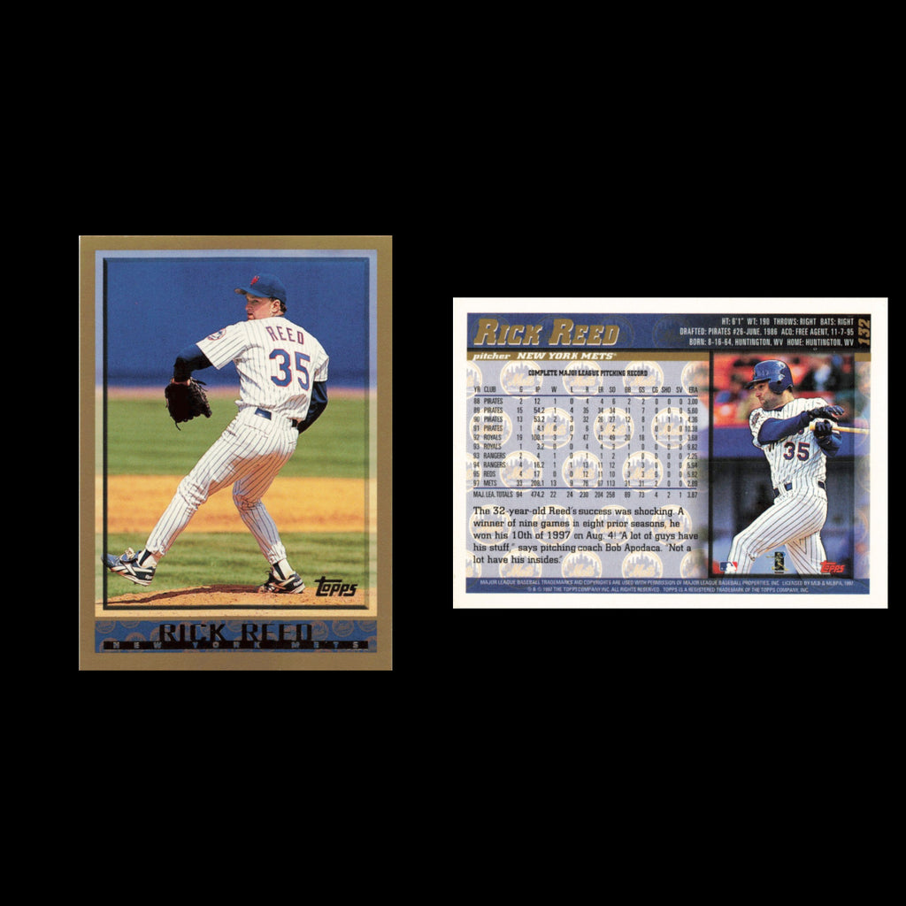 Rick Reed #132 1998 Topps New York Mets Baseball Card MLB NM