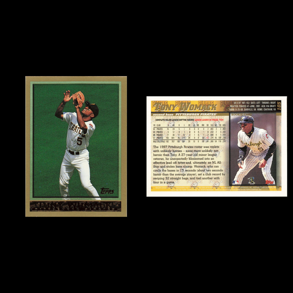 Tony Womack #105 1998 Topps Pittsburgh Pirates Baseball Card MLB NM