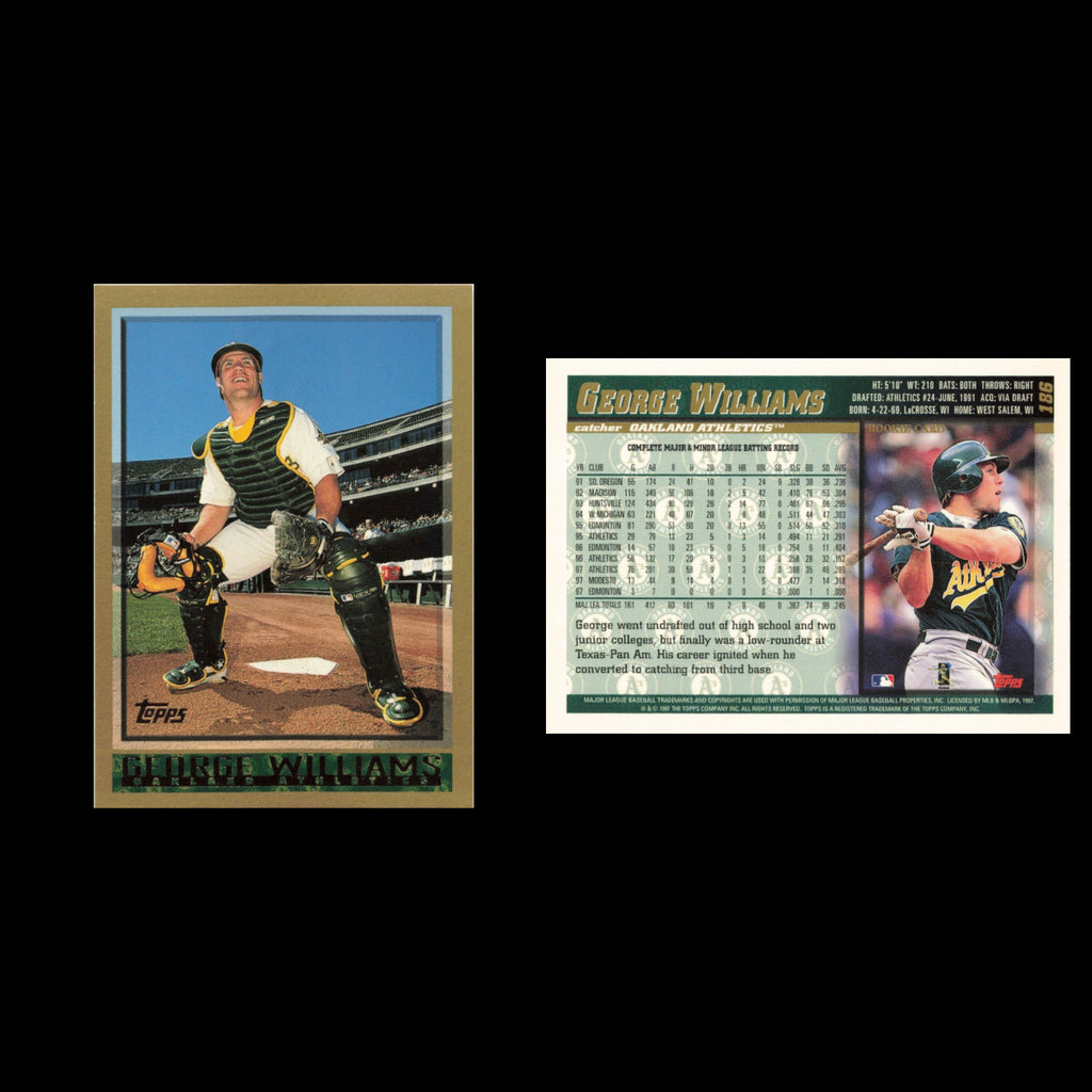 George Williams Rookie #186 1998 Topps Oakland Athletics Baseball Card MLB NM