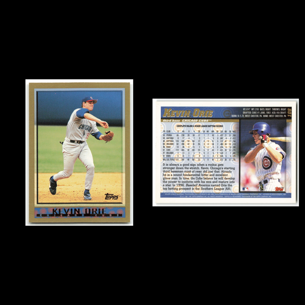 Kevin Orie #108 1998 Topps Chicago Cubs Baseball Card MLB NM