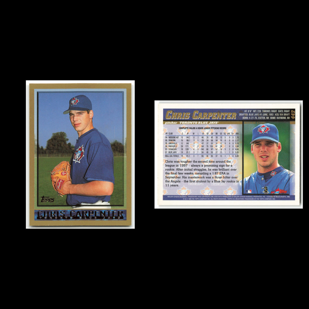 Chris Carpenter Rookie #442 1998 Topps Toronto Blue Jays Baseball Card MLB NM