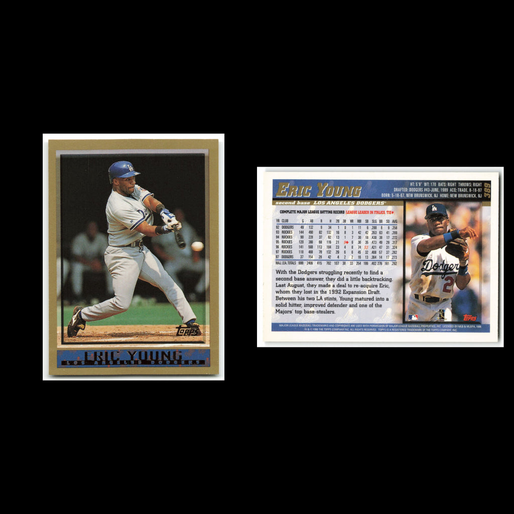 Eric Young #389 1998 Topps Los Angeles Dodgers Baseball Card MLB NM
